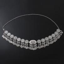 Ethnic Silver Coin Tassel Waist Chain Retro Alloy Body Chain for Dunhuang Travel Photography auksas