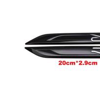 R logotipo stiliaus automobilio šoninio sparno peilio lipduko ženklelio kėbulo lipdukas Golf Tiguan Touareg CC Polo Passat Jetta MK4 MK5 MK7 sidabras