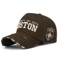 NORTHWOOD Letter BOSTON moterų beisbolo kepurė Unisex vyriška Snapback tėčio kepurė Reguliuojama medvilnė Trucker kepuraitės dydis 56-60cm 56-60 cm ruda
