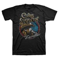 Retro Chris Stapleton Traveller marškinėliai. Vasarinis medvilninis vyriškas marškinėlis trumpomis rankovėmis, apvalia iškirpte, naujas, dydis S-3XL S juoda