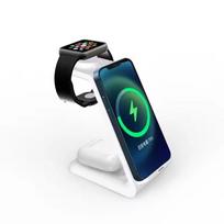 100W Belaidis Įkroviklis 3 viename Stovas Dokas Apple Watch 8 7 AirPods iPhone 16 15 14 13 12 11 XS X Indukcinė Greito Įkrovimo Stotelė juoda
