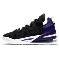 Nike LeBron 18 EP Lakers Unisex Kedai Juoda Metalo-Aukso Teismo Violetinė CQ9284-004 40.5