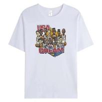 Nauji vyriški vasariniai 1992 m. krepšinio medvilniniai marškinėliai, vintage stiliaus, su apvalia apykakle, kvėpuojantys, 90-ųjų Dream Team, unisex drabužiai, JAV viršutiniai drabužiai L
