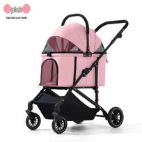 Nešiojamas, sulankstomas augintinio vežimėlis vidutinio ir didelio dydžio šunims - Idealiai tinka kelionėms lauke Pet Stroller