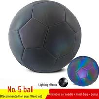 Atspindintis Dydis 5 Juodas Futbolo Kamuolys, Atsparus Dilimui & Sprogimui, Komplekte Yra Pripūtimo Siurblys Size 5 (Standard 11-a-side)