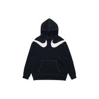 Nike Swoosh Fleece Hoodie Moteriški Viršutiniai Drabužiai Juodi DD5581-010 L