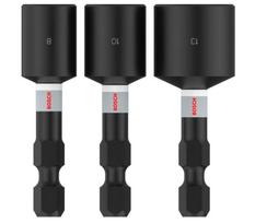 Smūginių sukimo galvučių komplektas Bosch 2608521U64; 1/4''; 8-13 mm; 3 vnt.