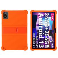 Blackview Tab 18 12  Apsauginis dėklas su stoveliu - Silikoninis apsaugantis nuo kritimo dėklas 12 inch oranžinė