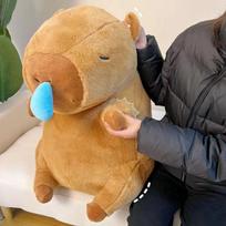 Kapibara lėlė per didelė milžiniška stora versija kapibara lėlė baras pliušinis žaislas sloguota lėlė 25cm（200g）