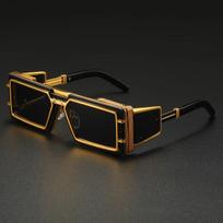 New Metal Men Sunglasses Square Fashion Glasses Steampunk Men Luxury Brand Design Sun Glasses Women Outdoor Punk Eyewear Uv400