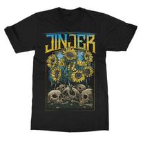 Jinjer Saulėgrąžų Vyriški Marškinėliai Trumpomis Rankovėmis Medvilniniai Marškinėliai Retro Metalo Grupės Oversize Viršutiniai Drabužiai Prekės Ženklo T-shirt Vasariniai Vyriški Drabužiai Streetwear M