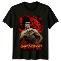 Įeik į drakoną (1973 m) Filmo plakato įkvėpti marškinėliai Retro 70-ųjų stiliaus marškinėliai Unisex 3XL