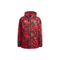 Adidas Manchester United CNY serijos dygsniuotas švarkas su gobtuvu vyriškas viršutinis drabužis raudonas GK9446 S