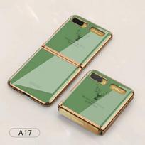 Skirtas Samsung Galaxy Z atverčiamas sulankstomas mobiliojo telefono apvalkalas, galvanizuotas dažytas sulankstomas telefono dėklas A17 Matcha Green