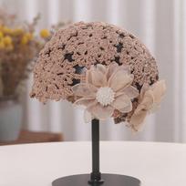 Megzti tuščiaviduriai galvos apdangalai Elegantiška gėlėta moteriška skrybėlė Saldi gėlėta tuščiavidurė skrybėlė tuščiavidurė skrybėlė su galva kupranugaris