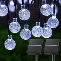 Saulės burbuliukų rutuliai lempų stygos šviesos lauko vandens lašai lauko vandeniui atsparūs kalėdiniai žiburiai kiemo šventinis vakarėlis 5M&20LEDs 1pc balta