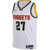 Nike Dri-Fit NBA marškinėliai Denver Nuggets raidžių spaudinio dizainas Laisvas megztinis be rankovių Krepšinio liemenė Vyriški viršutiniai drabužiai Baltas DN2075-101 2XL