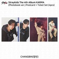 Stray Kids 4-asis albumas Karma Fotoknygos versija Oficiali fotokortelė Changbin Postcard Ticket