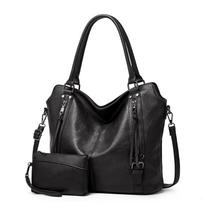 Krepšys moterims PU odiniai pečių krepšiai Madingi Hobo krepšiai Didelė piniginė ir rankinės su reguliuojamu peties dirželiu 32cm*44cm*16cm juoda