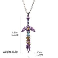 Tears of the Kingdom Purah Pad Kaklo papuošalas Zeldos Meistriško kardo modelis Metalinis pakabukas Kaklo papuošalas Žaidimų gerbėjams Kolekcinis suvenyras Dovana