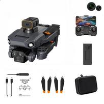 Naujas P8 Pro bešepetėlis drono kliūčių išvengimo ESC dvigubos HD kameros WIFI FPV sulankstomas keturkopterio dovanų žaislas vaikams 1B juoda