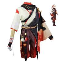 Žaidimas Genshin Impact Cosplay Kostiumai Kaedehara Kazuha Cosplay Kostiumas Uniformos Drabužiai Kostiumai Apranga Nešiojami Paltai Apsiaustai XS smėlis