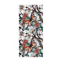 1 ritininis elektrostatinis 43*100 cm stiklo lipdukai PVC gėlių rašto lango namų dekoras 43x100cm