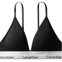 Calvin Klein Modern Gravity Bra With Removable Padding Triangle Cups Women Underwear Space-Black QF5650-001 XS