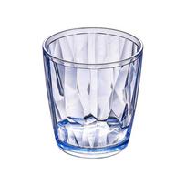 Nedūžtantys akriliniai geriamieji stiklai, nedūžtantys vandens stiklinės 210 ml, daugkartinio naudojimo šampano, vaisių sulčių, alaus taurės barui mėlyna