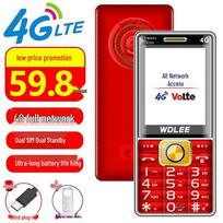 Wandeli N11 4G Senjorų telefonas: Didelis šriftas, garsus garsas, baro rakto dizainas senjorams 2.6 inch 4G 2300mAh Xingwei X7 Gold