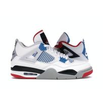 Air Jordan 4 Retro SE What The 4 Vyriški sportbačiai Balti Karinio Mėlynumo Ugnies Raudonumo CI1184-146 43