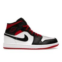 Air Jordan 1 Mid Gym Red Black Toe Vyriški sportbačiai Balti DQ8426-106 44.5