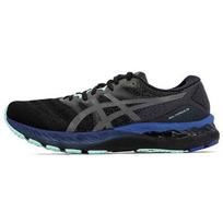 Asics Gel-Nimbus 23 Stabilumo Profesionalus Audinys Sintetinė Oda Žemi Bėgimo Maratono Batai Vyriškas Kedas Juodas Mėlynas 1011B414-001 40.5