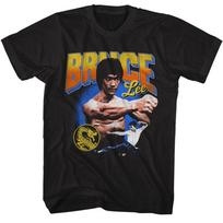 Bruce Lee Gradiento Teksto Juodi Marškinėliai XL