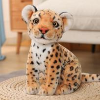 Imitacinis snieginio leopardo lėlė pliušinis žaislas mažas leopardas leopardo lėlė vaikiška raminanti pagalvė skudurinė lėlė namų ornamentas 23cm