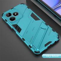 Realme C53 4G dėklas Smūgiams atsparus tvirtas šarvuotas telefono dėklas Realme C53 C 53 4G RMX3760 6,74  Magnetinis laikiklis Stovas Galinis dangtelis For Realme C53 mėlyna