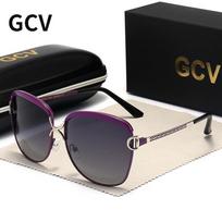 GCV Poliarizuoti Moteriški Akiniai nuo Saulės Moterims Gradientiniai Lęšiai Apvalūs Saulės Akiniai Kvadratiniai Prabangaus Prekės Ženklo Oculos Lunette De Soleil Femme Polarized