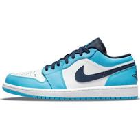 Air Jordan 1 Low UNC vyriški sportbačiai, mėlyni, balti, universiteto mėlynumo, 553558-144 40