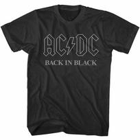 ACDC Back in Black Vintažinis albumo viršelis Vyriški marškinėliai Metalo Roko Grupės Koncerto Viršus 4XL