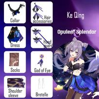 Aukštos kokybės Genshin Impact Keqing Cosplay kostiumų uniformos perukas Anime kinų stiliaus Helovino kostiumų žaidimas XS