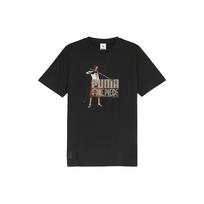 Puma X One Piece Graphic Short Sleeve T-Shirt Unisex Tops Black 624665-01 XS