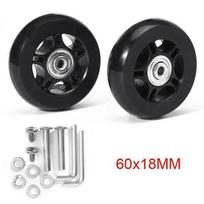 1 rinkinys lagamino ratukų lagamino atsarginiai ratukai juodi su varžtu 60mm*18mm