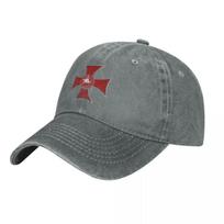 Riteriai Templieriai Beisbolo Kepuraitė Standartinis Kryžius Lauko Hip Hop Kepurės Pavasario Didmeninė Prekyba Unisex Klasikinės Laisvalaikio Beisbolo Kepuraitės Adjustable balta
