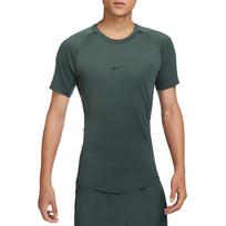Nike Dri-FIT kvėpuojantys, greitai džiūstantys, tamprūs trumpomis rankovėmis marškinėliai vyrams, žali, juodi, FB7933-338 XL