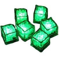 12 LED ledo formelių rinkinys, šviečiantis, aktyvuojamas vandeniu, ledo kubeliai gėrimams, papuošalams, spalvingos vyno dekoracijos žalia