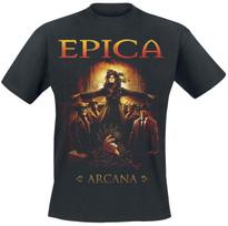 Crew Neck T - Shirt with Epica Arcana Symphonic Metal Fantasy Creative - Inspired Graphic Featuring Rock Art for Fans M