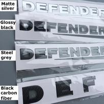 Raidžių Emblema Tinka Land Rover DEFENDER 3D Logotipo Ženklelis Automobilio Stilius Pertvarkymas Priekinis Dangtis ir Apatinė Bagažinės Lipdukas Anglies Pluošto matte black gray
