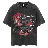 Dragon Ball Super Goku Black Super Saiyan Rosé Vintažiniai skalbti Oversized Marškinėliai | Unisex Anime Streetwear Marškinėliai L