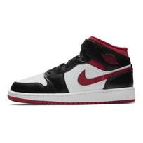 Air Jordan 1 Mid GS Juodi Gym Red Vaikams Sportbačiai Balti DJ4695-122 37.5 white