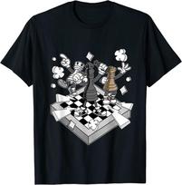 Retro Šachmatų Kovos Figūrėlės Šachmatų Figūrėlė Matas Šachmatininkas Unisex Marškinėliai S